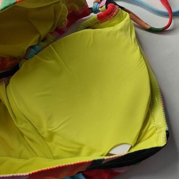 Anthropologie Seafolly One Piece Swimsuit 8  Lace Up Bandeau Tropfest - Picture 8 of 10